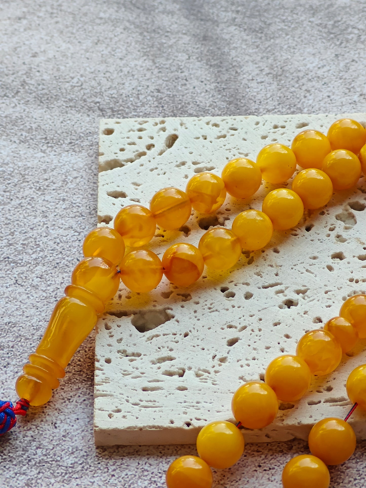 Aged Butterscotch & Honey Amber Tasbih – 45 Beads