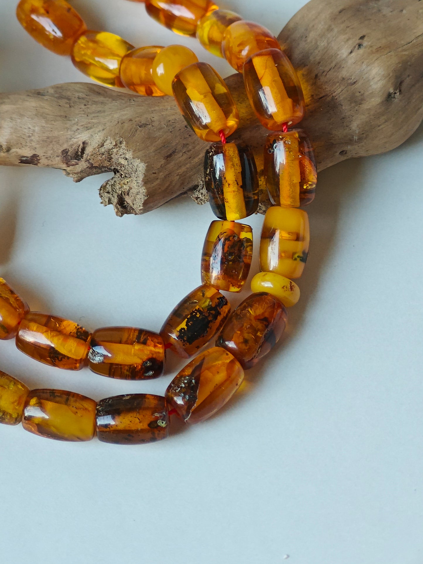 Raw Aged Multicolor Amber Tasbih – 33 Beads