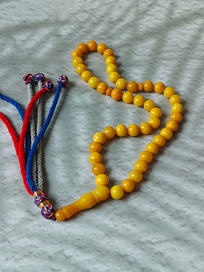 Aged Milk & Butterscotch Amber Tasbih – 45 Beads
