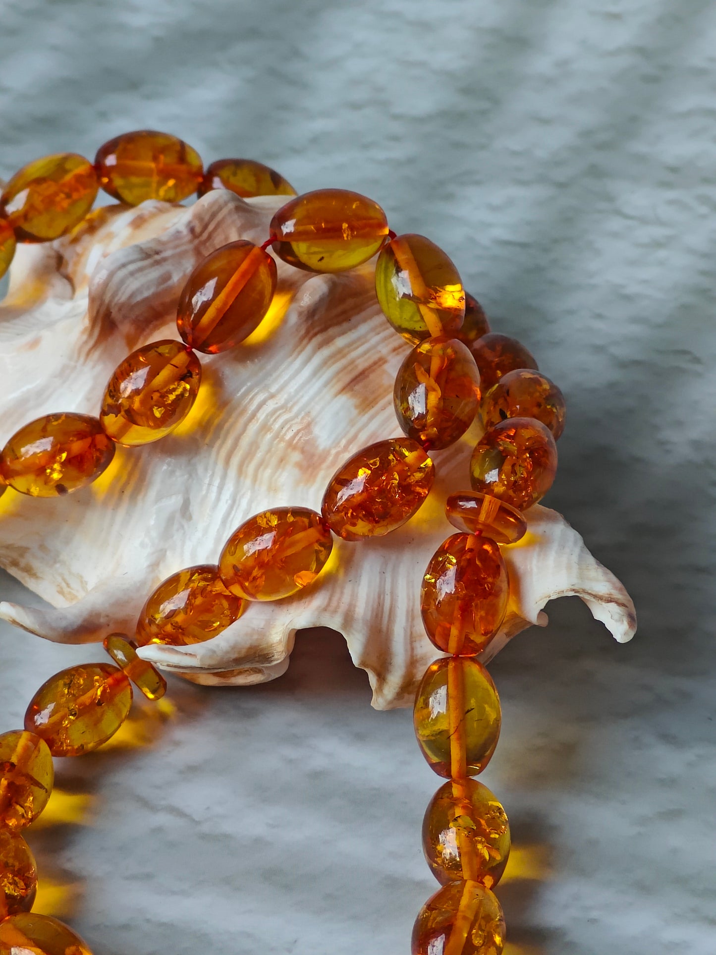 Vintage Cognac & Citron Amber Tasbih – 33 Beads