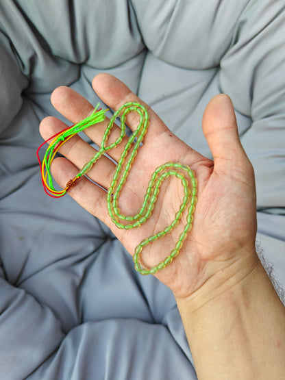 Micro Light Green Shah Maqsood Rosary – 100 Beads