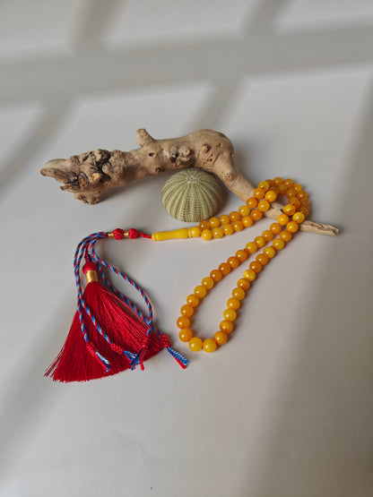 Aged Butterscotch & Honey Amber Tasbih – 66 Beads