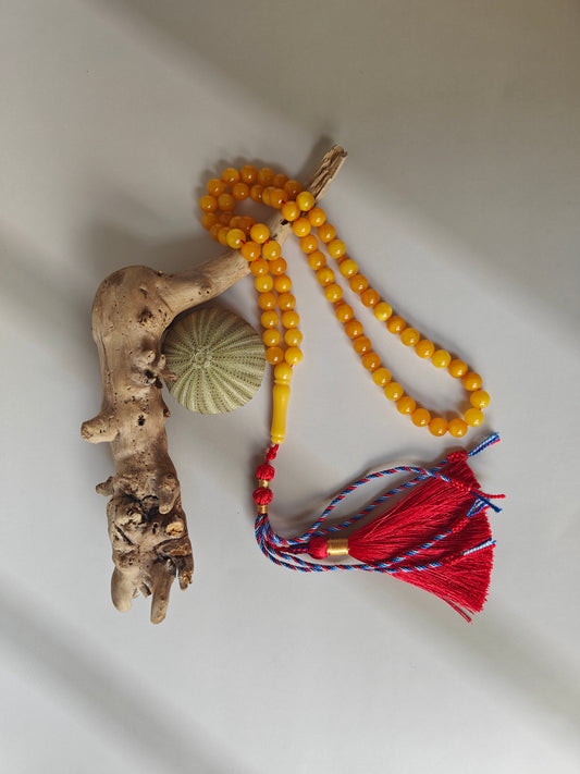 Aged Butterscotch & Honey Amber Tasbih – 66 Beads