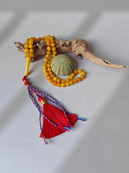 Aged Butterscotch & Honey Amber Tasbih – 66 Beads