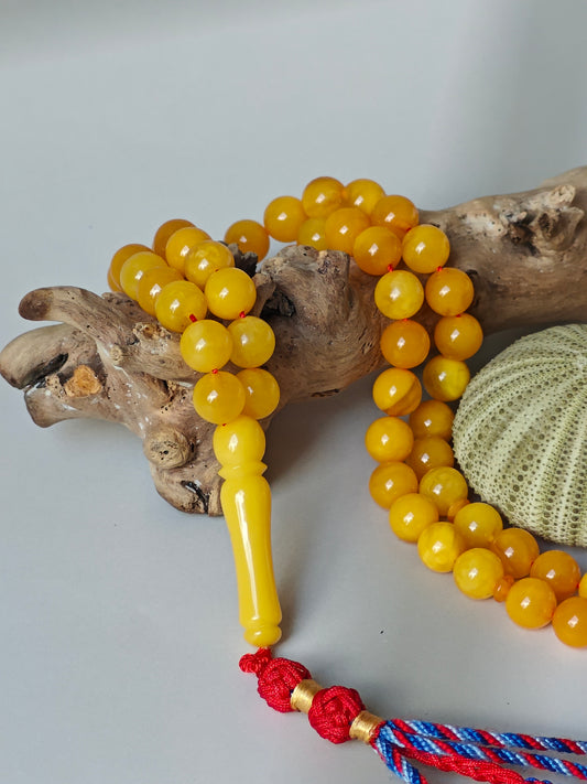 Aged Butterscotch & Honey Amber Tasbih – 66 Beads