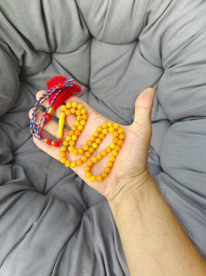 Aged Butterscotch & Honey Amber Tasbih – 66 Beads