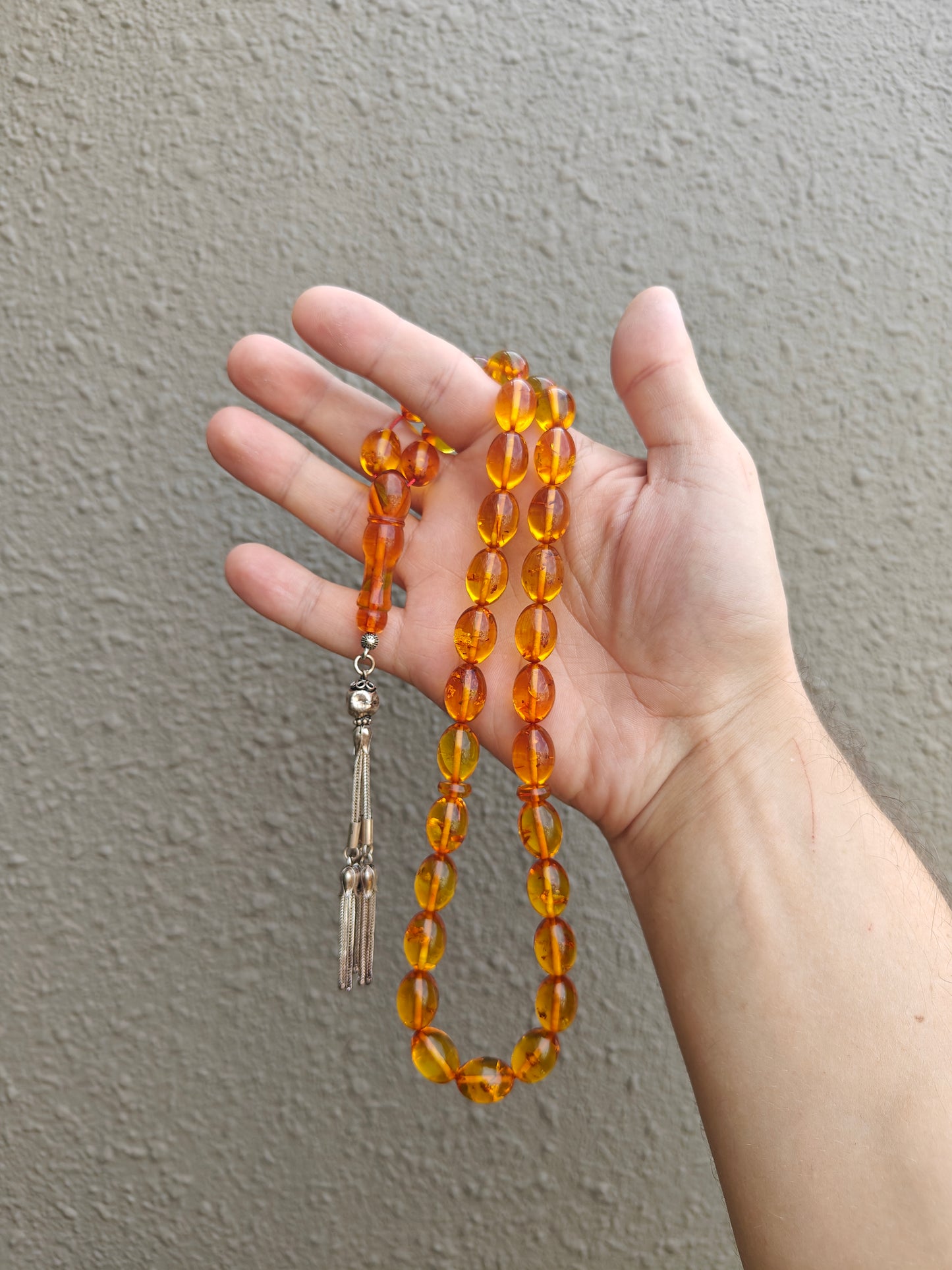 Vintage Cognac Amber Tasbih – 33 Beads