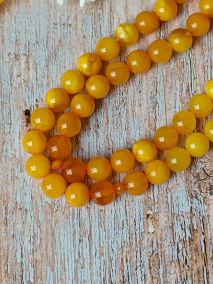 Aged Multicolor Natural Amber Pocket Size Tasbih 66 Beads