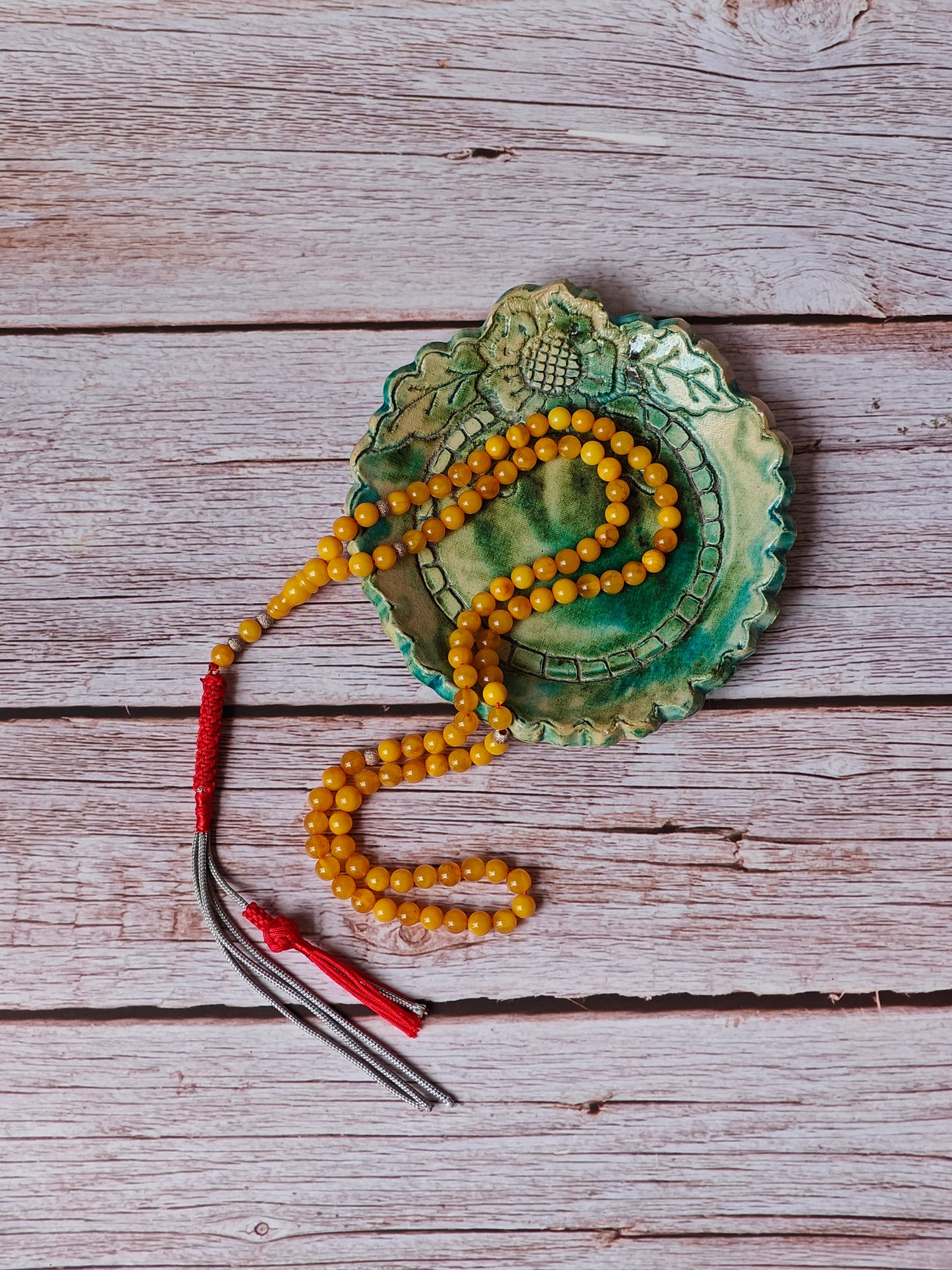 Aged Butterscotch Amber Tasbih – 99 Beads, Micro Size
