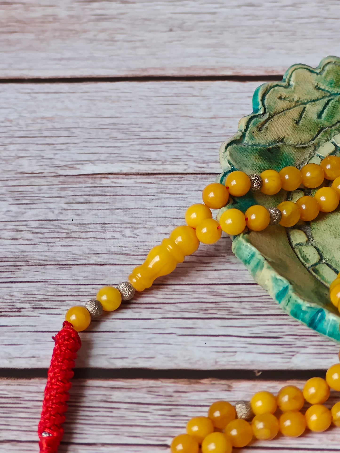 Aged Butterscotch Amber Tasbih – 99 Beads, Micro Size