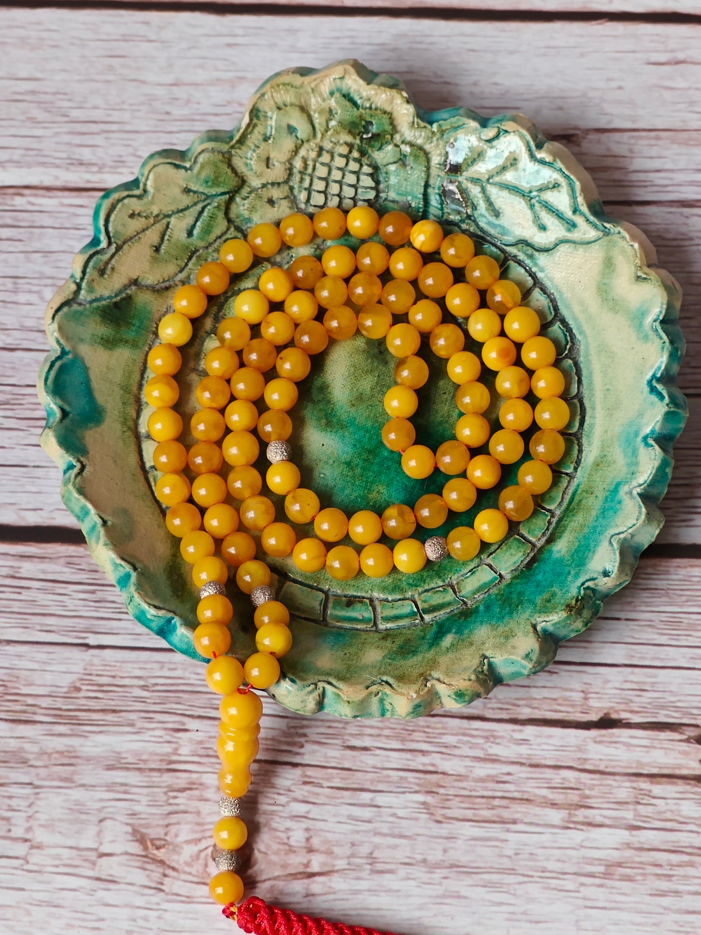Aged Butterscotch Amber Tasbih – 99 Beads, Micro Size