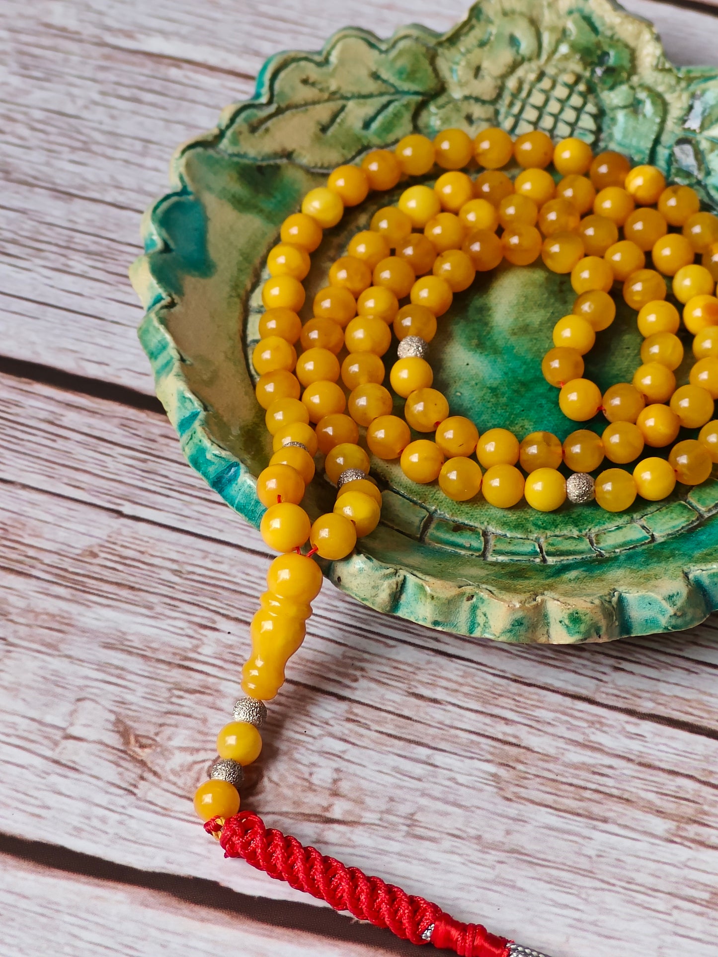 Aged Butterscotch Amber Tasbih – 99 Beads, Micro Size