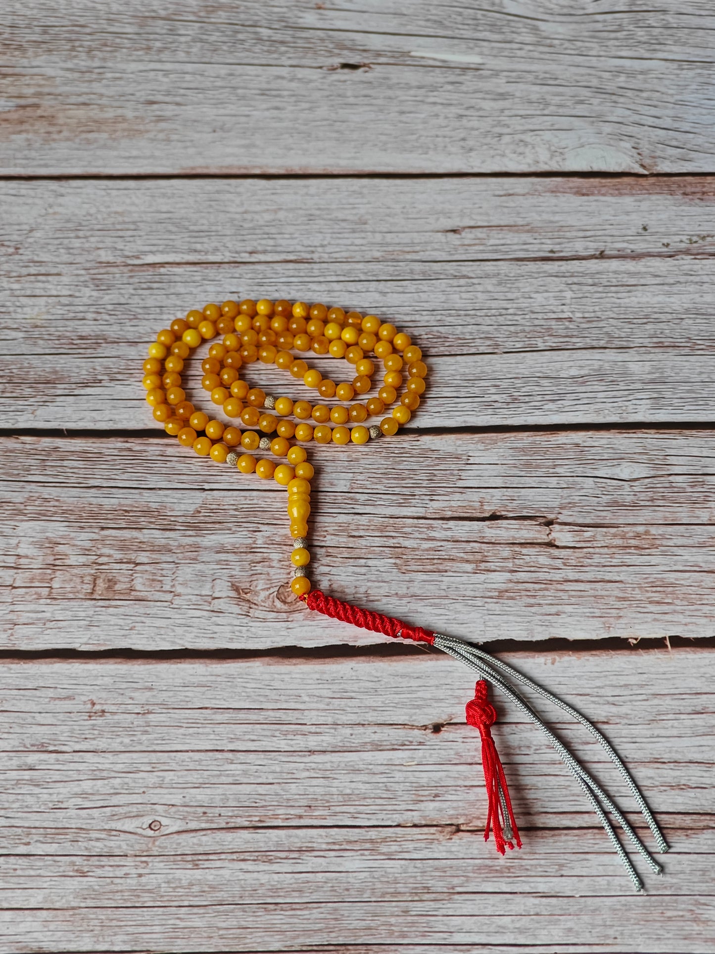 Aged Butterscotch Amber Tasbih – 99 Beads, Micro Size