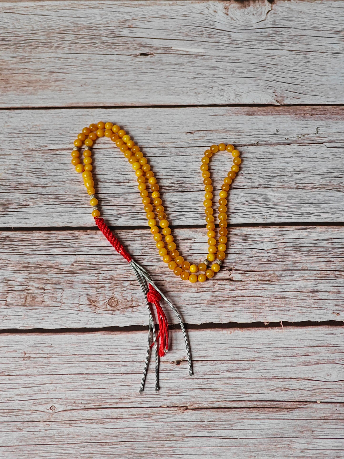 Aged Butterscotch Amber Tasbih – 99 Beads, Micro Size