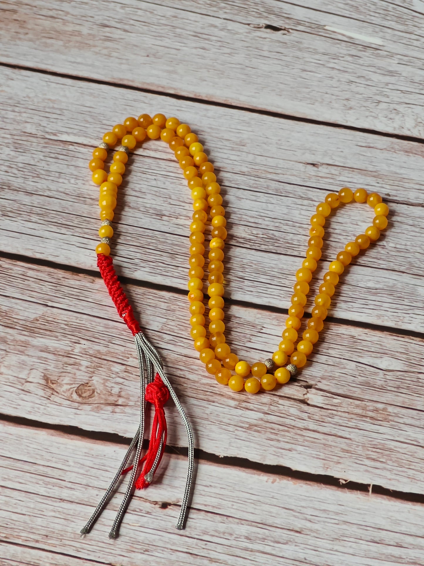 Aged Butterscotch Amber Tasbih – 99 Beads, Micro Size