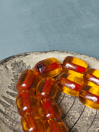 Antique German Bakelite Misbah | 33 Beads with Silver Tassel