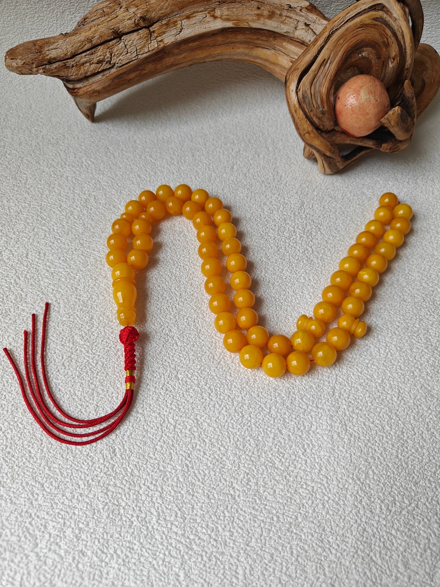 Aged Butterscotch Amber Rosary | 55 Beads, Collectible Piece