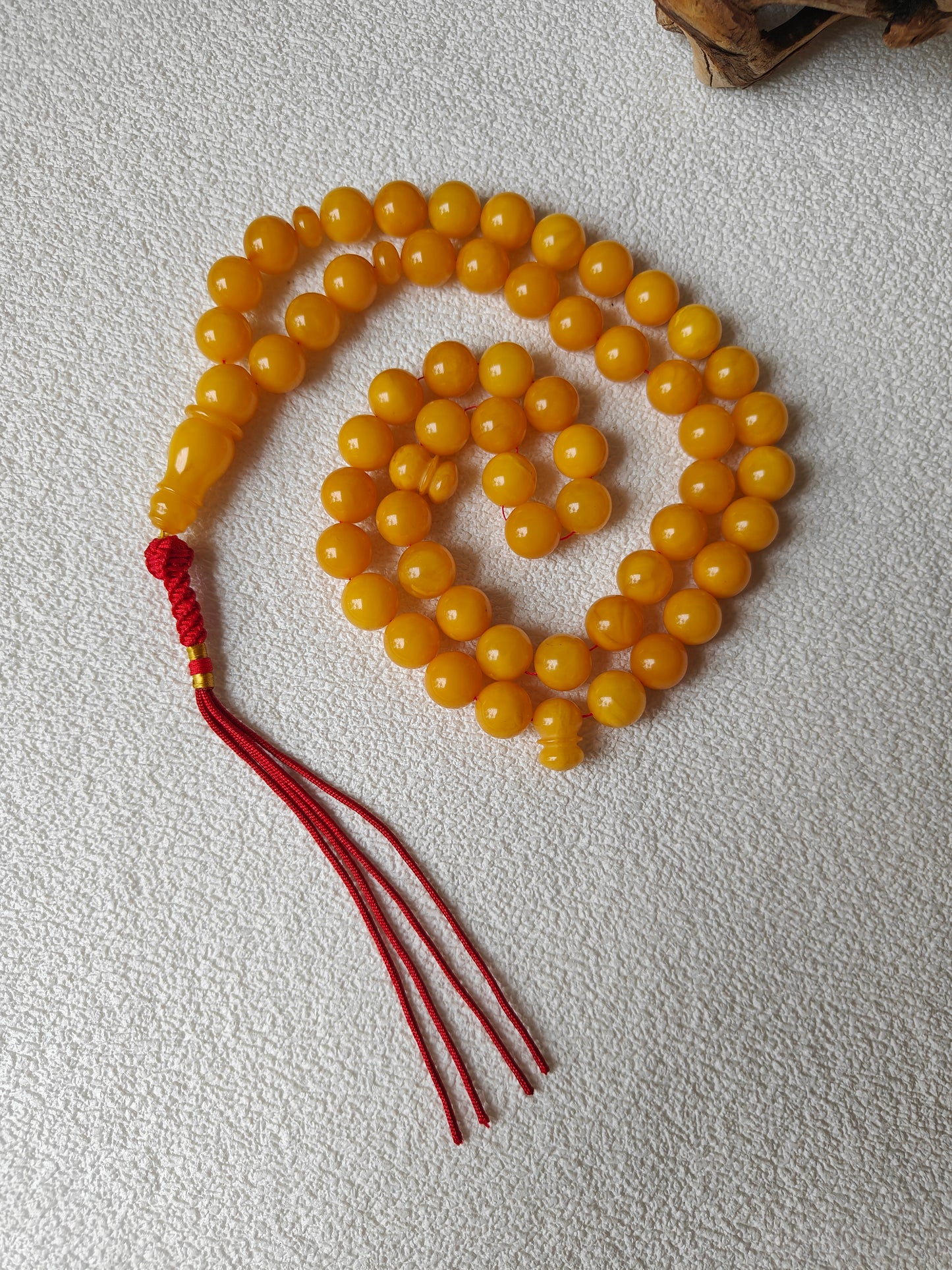 Aged Butterscotch Amber Rosary | 55 Beads, Collectible Piece