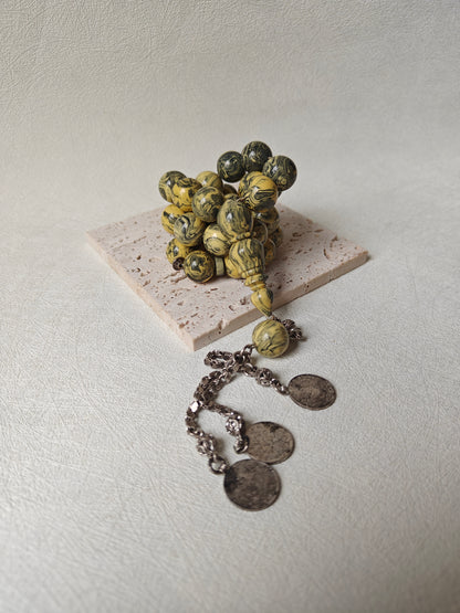 Vintage Gradient "Chernobyl" Bakelite Misbah 33 Beads