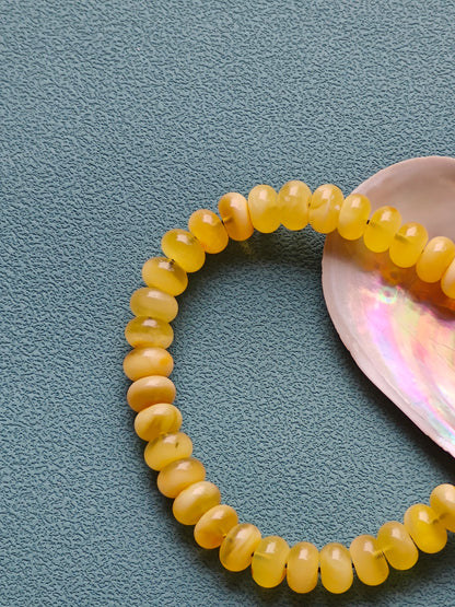 Half Half Cloudy Donut Amber Adjustable Bracelet