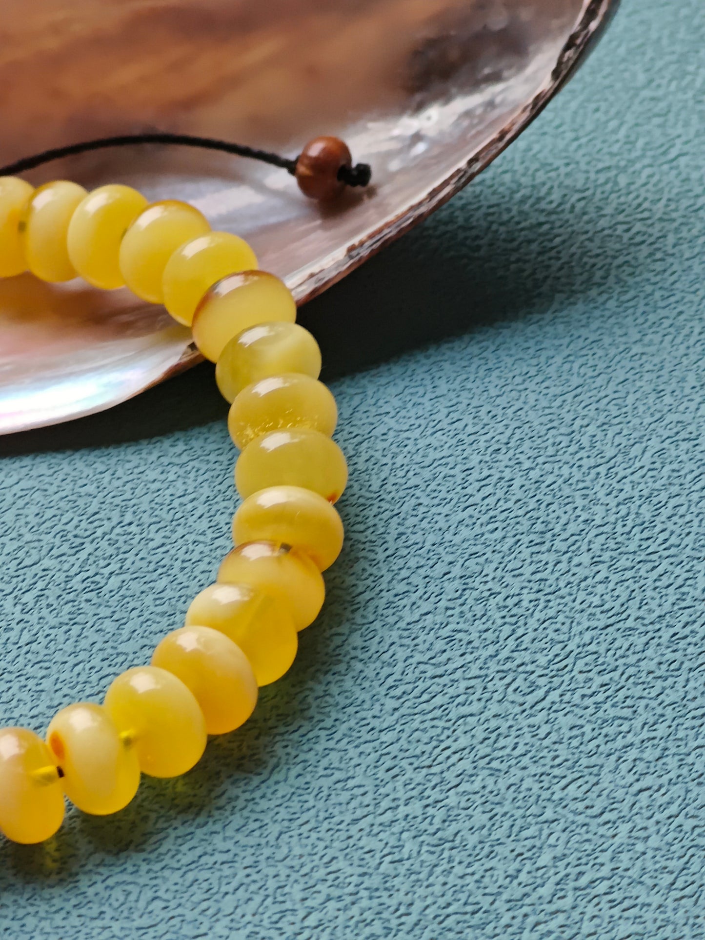Half Half Cloudy Donut Amber Adjustable Bracelet