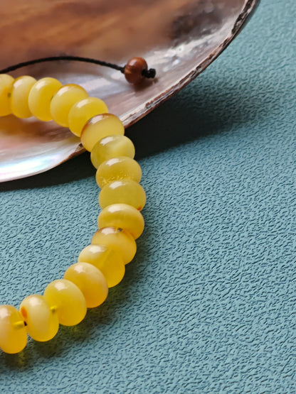 Half Half Cloudy Donut Amber Adjustable Bracelet