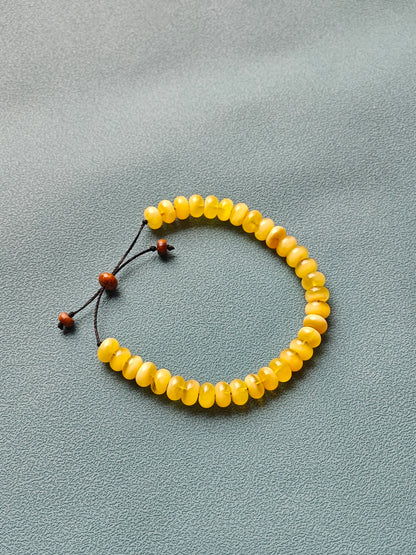 Half Half Cloudy Donut Amber Adjustable Bracelet