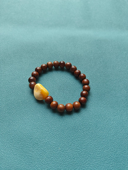 Kokka Seed & Raw Royal White Amber Bracelet
