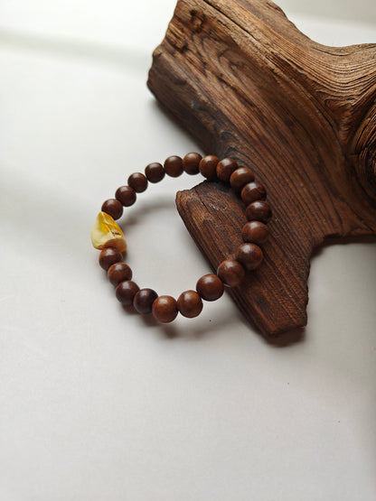 Kokka Seed & Raw Royal White Amber Bracelet