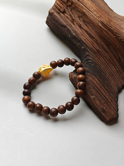 Kokka Seed & Raw Royal White Amber Bracelet