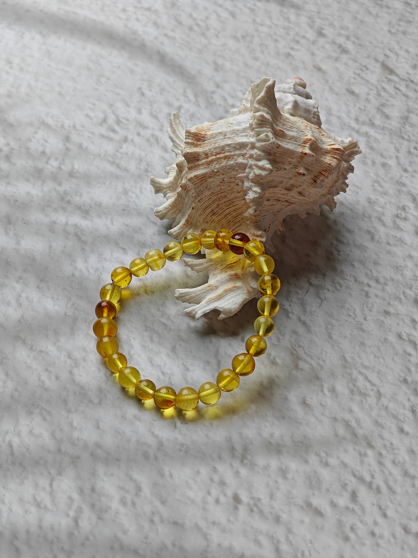 Citron Amber Beaded Bracelet