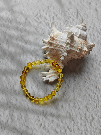 Citron Amber Beaded Bracelet