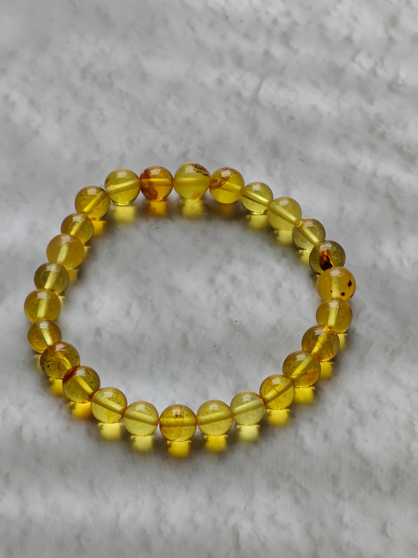 Citron Amber Beaded Bracelet
