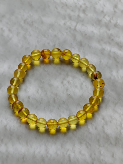 Citron Amber Beaded Bracelet