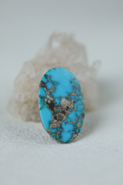 Raw Natural Persian Turquoise Cabochon from Neyshabur