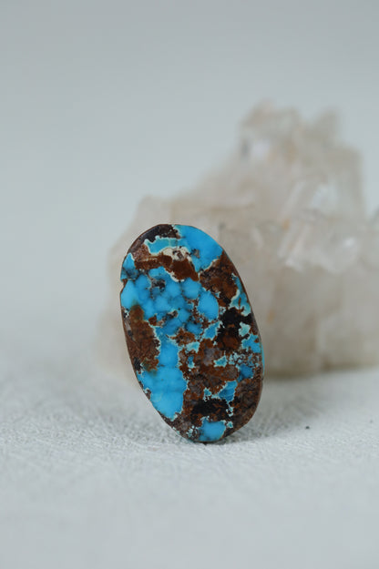Raw Natural Persian Turquoise Cabochon from Neyshabur