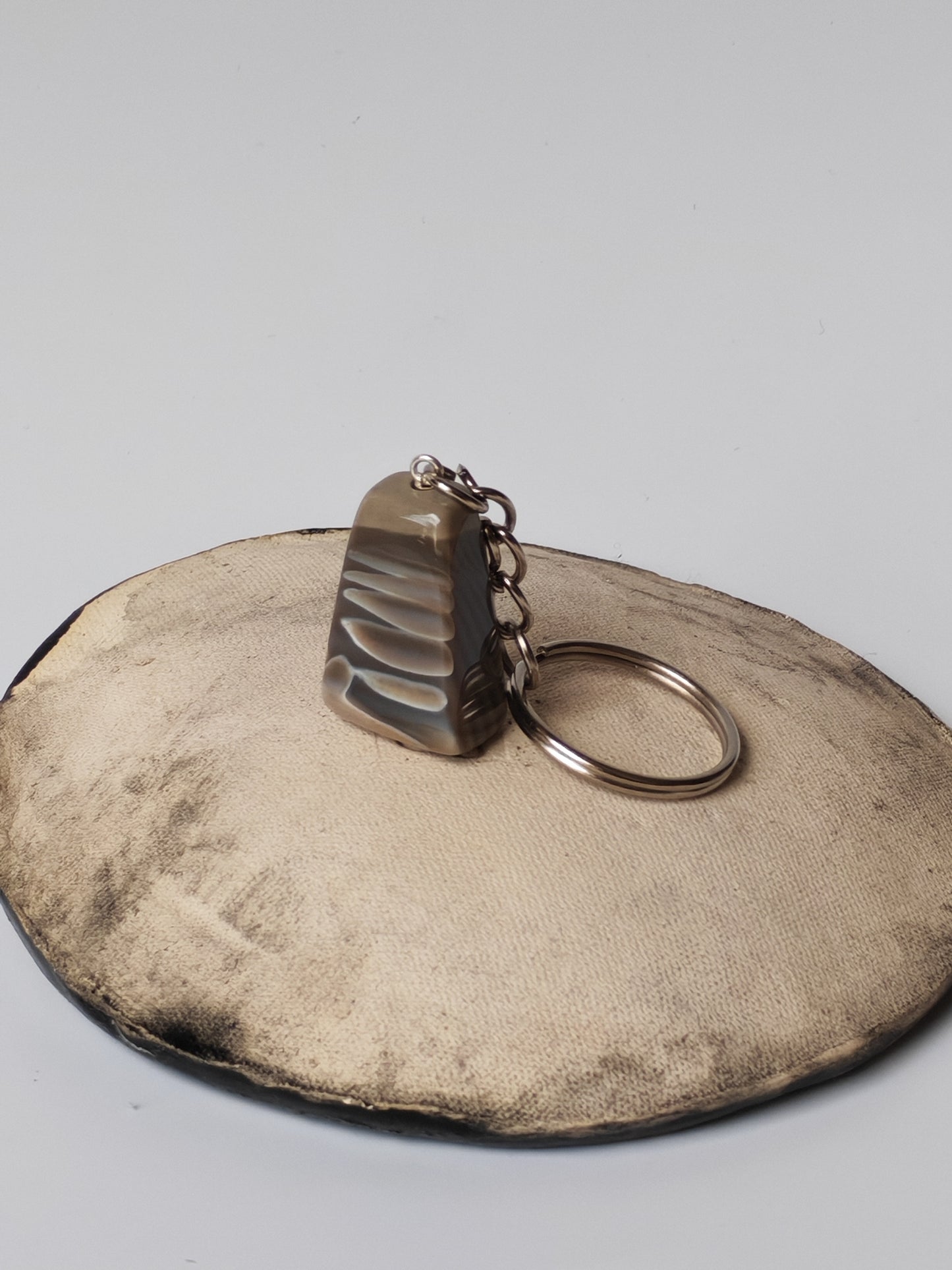 Striped Flint Keychain | Monolith Stone Design