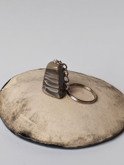 Striped Flint Keychain | Monolith Stone Design