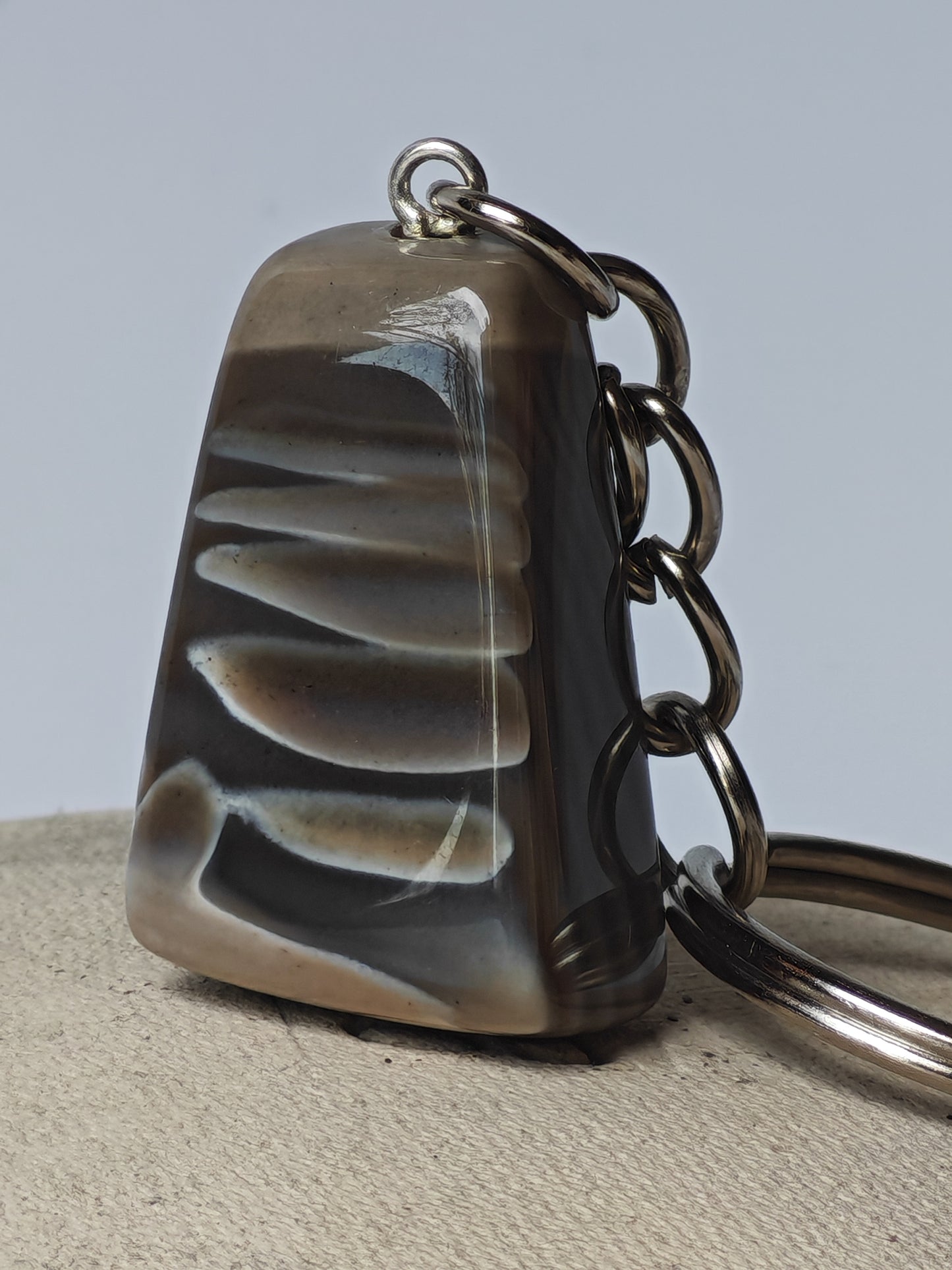 Striped Flint Keychain | Monolith Stone Design