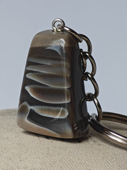 Striped Flint Keychain | Monolith Stone Design
