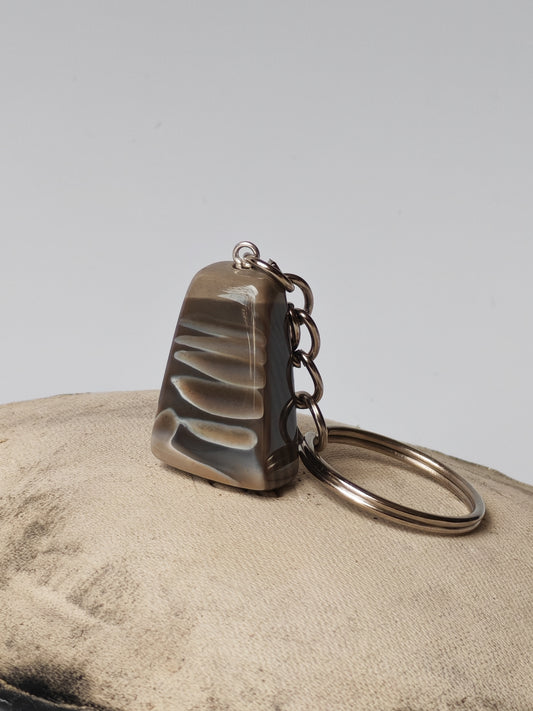 Striped Flint Keychain | Monolith Stone Design