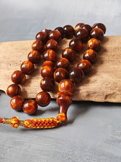 Unique Lava Flow Bakelite Misbaha 35 Beads 100g
