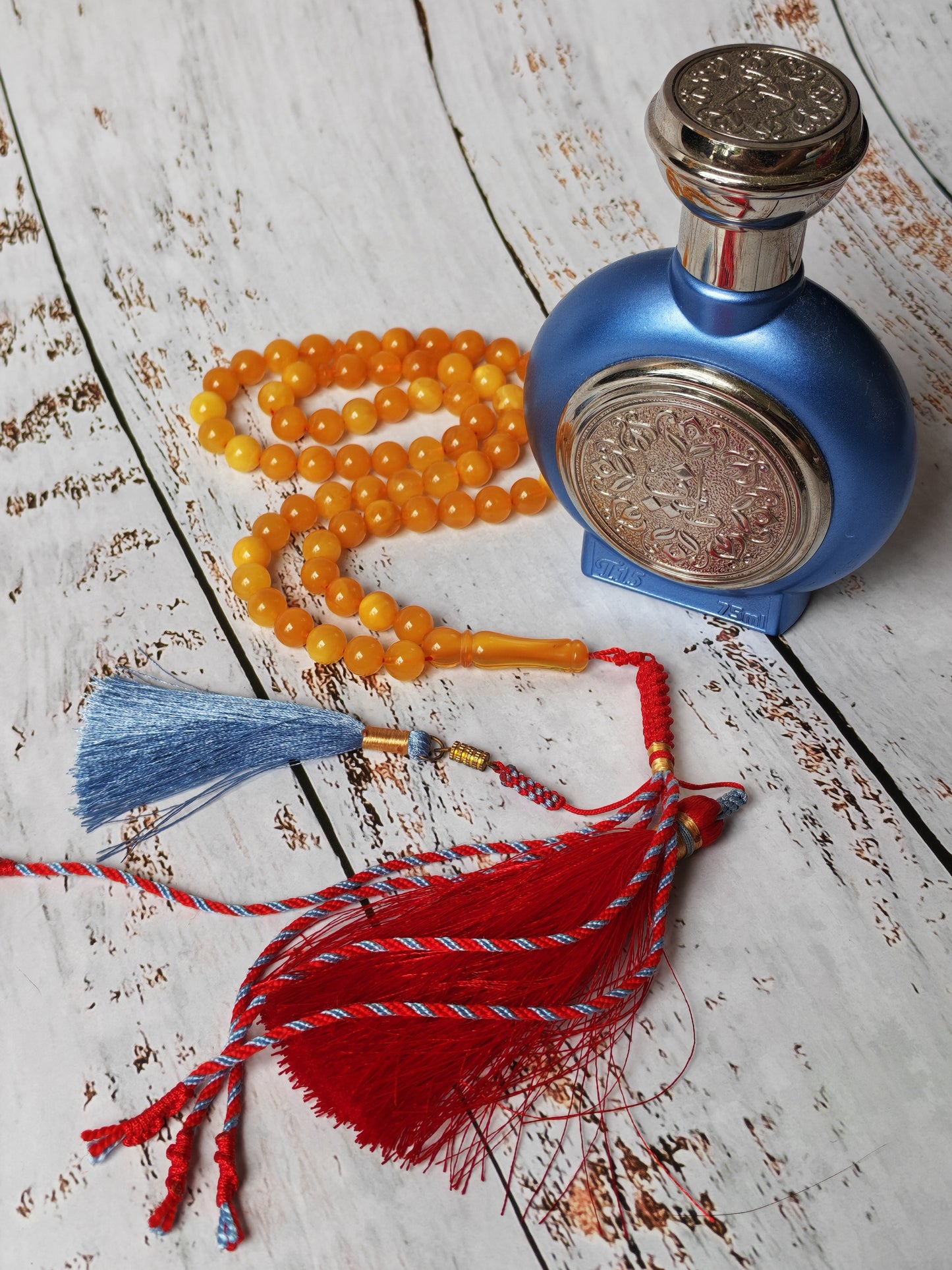 Antique Natural Aged Honey Amber Pocket Size Tasbih 66 Beads