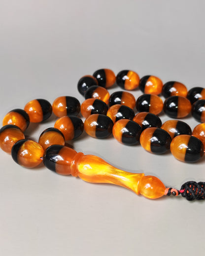 Dual Color Catalin Bakelite Rosary 33 Beads