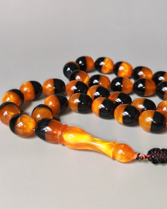 Dual Color Catalin Bakelite Rosary 33 Beads
