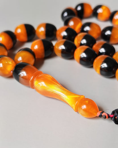 Dual Color Catalin Bakelite Rosary 33 Beads