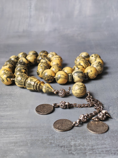 Vintage Gradient "Chernobyl" Bakelite Misbah 33 Beads