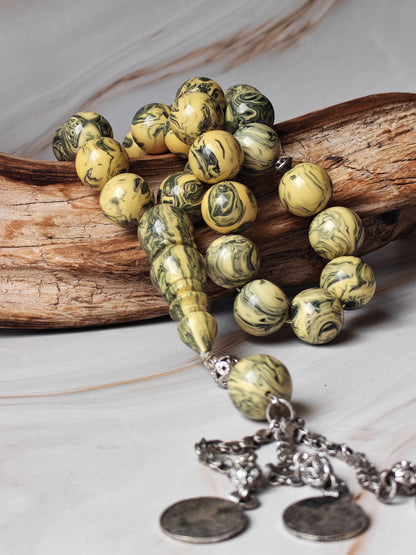 Vintage Gradient "Chernobyl" Bakelite Misbah 33 Beads