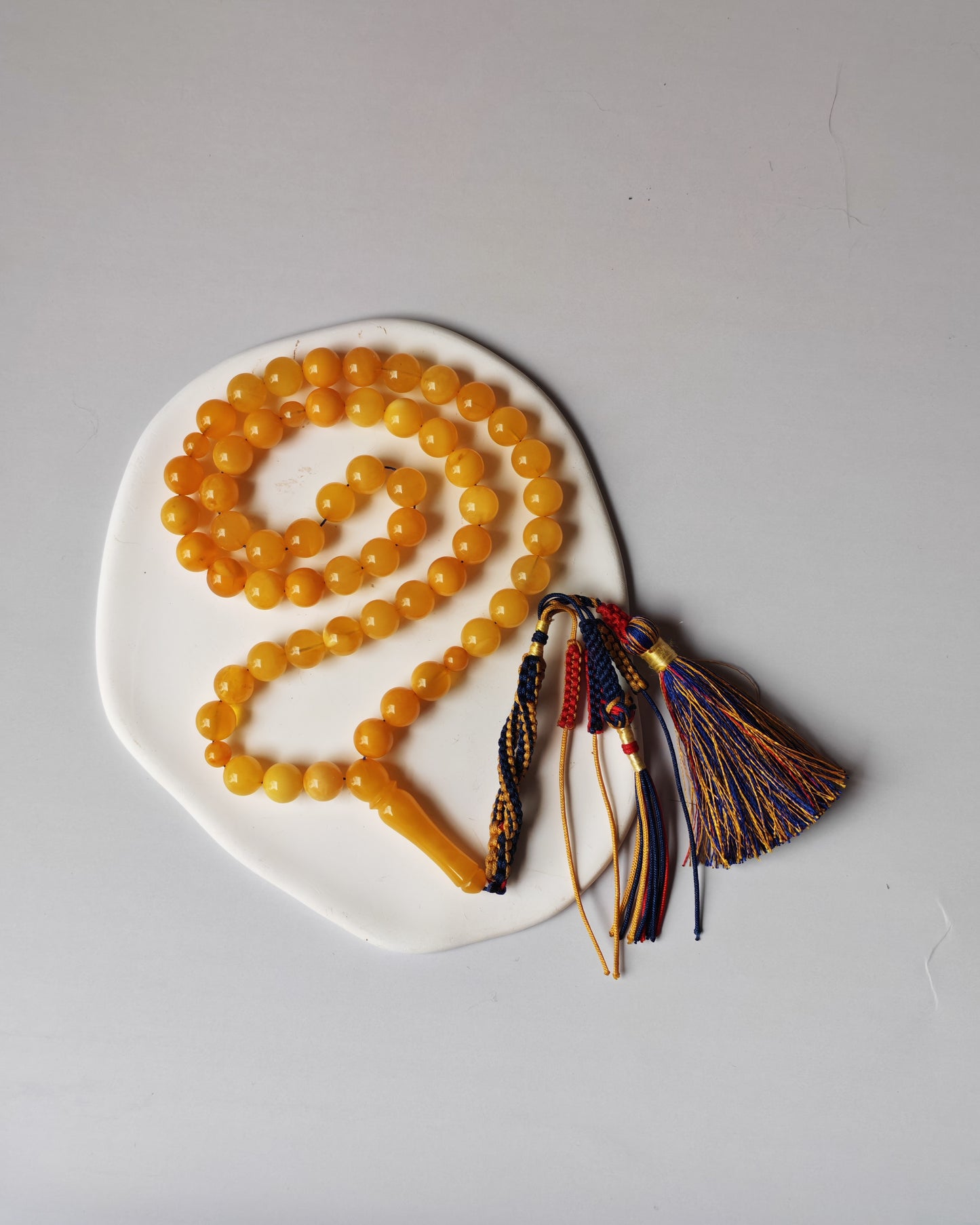 54-Bead Micro Tasbih | Mixed Amber Tones (8.5 mm)
