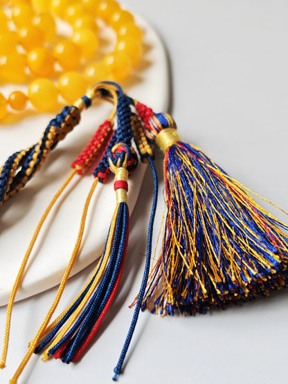 54-Bead Micro Tasbih | Mixed Amber Tones (8.5 mm)